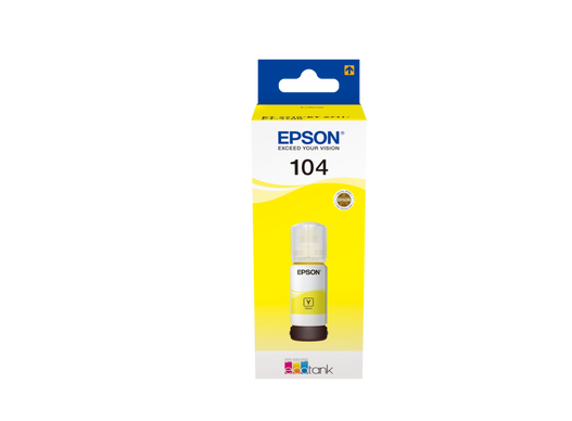 Garrafa tinta Amarelo ET 104 (65 ml) Epson Eco Tank Garrafa tinta Amarelo ET 104 (65 ml) Epson Eco Tank